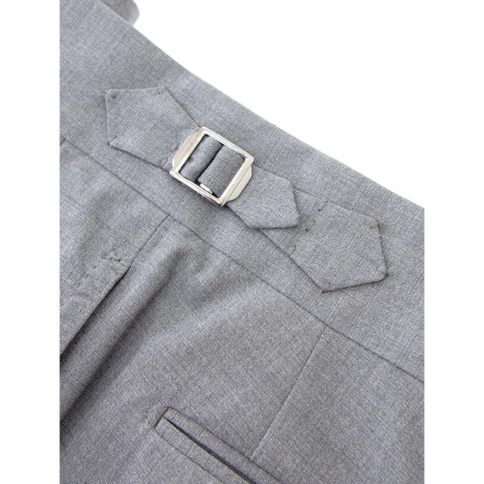 マッシモ・コラード Massimo Corrado ベルトレストラウザーズ/トロピカルウール イタリア製 グレー mac500409 | ブランド登録なし | 04