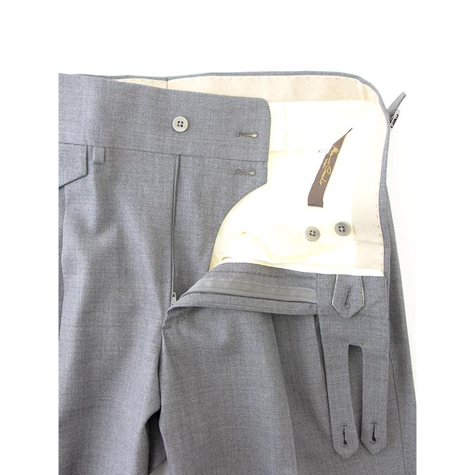 マッシモ・コラード Massimo Corrado ベルトレストラウザーズ/トロピカルウール イタリア製 グレー mac500409 | ブランド登録なし | 08