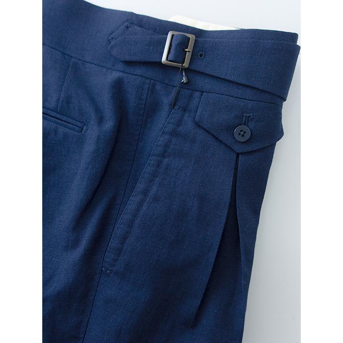 マッシモ・コラード Massimo Corrado 別注ベルトレストラウザーショーツ/ウールリネン イタリア製 ネイビー mac501001 | ブランド登録なし | 03
