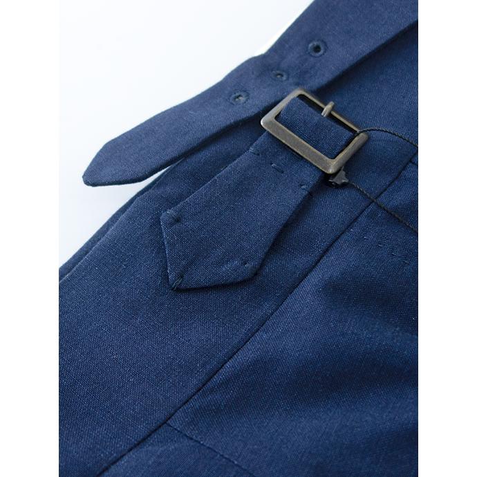 マッシモ・コラード Massimo Corrado 別注ベルトレストラウザーショーツ/ウールリネン イタリア製 ネイビー mac501001 | ブランド登録なし | 04