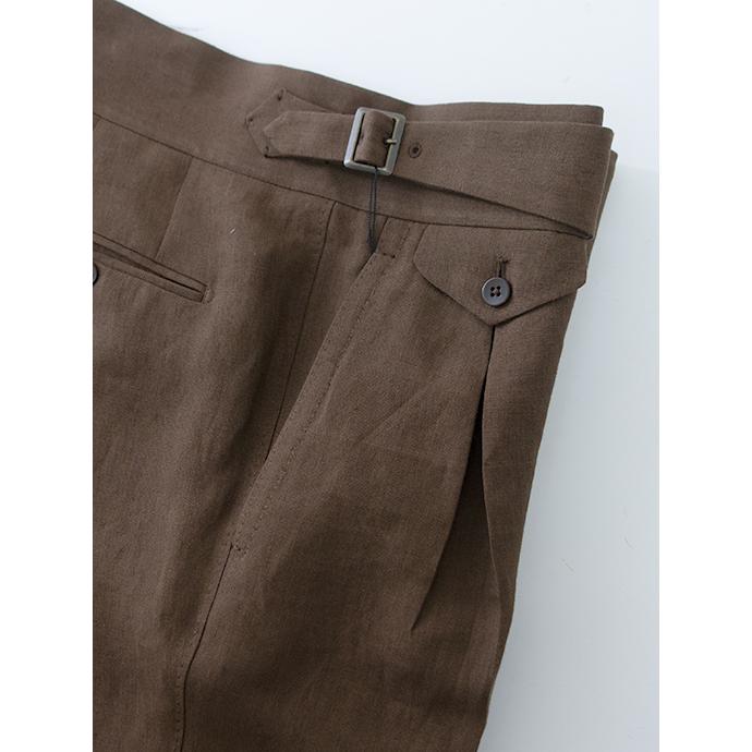 マッシモ・コラード Massimo Corrado 別注ベルトレストラウザーショーツ/ウールリネン イタリア製 ブラウン mac501002 | ブランド登録なし | 03