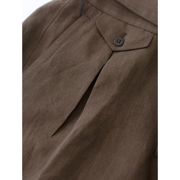 マッシモ・コラード Massimo Corrado 別注ベルトレストラウザーショーツ/ウールリネン イタリア製 ブラウン mac501002 | ブランド登録なし | 05