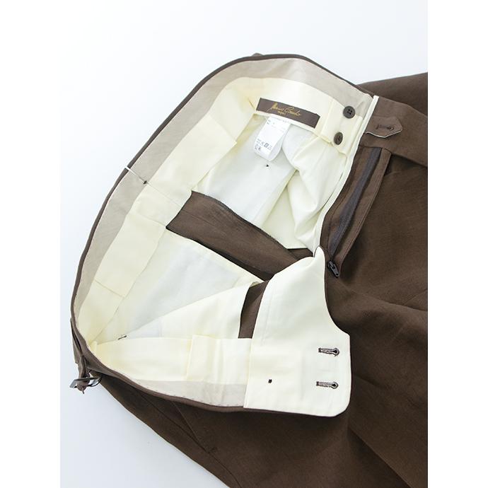 マッシモ・コラード Massimo Corrado 別注ベルトレストラウザーショーツ/ウールリネン イタリア製 ブラウン mac501002 | ブランド登録なし | 07