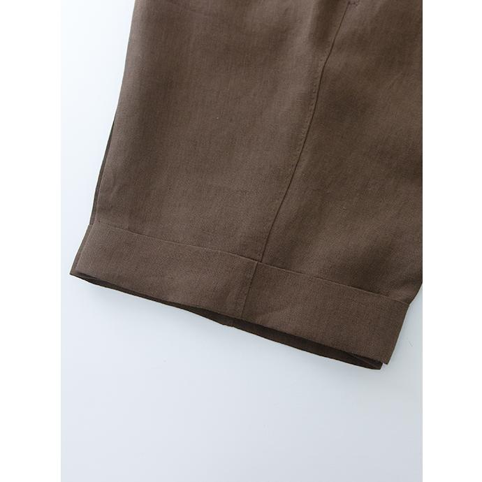 マッシモ・コラード Massimo Corrado 別注ベルトレストラウザーショーツ/ウールリネン イタリア製 ブラウン mac501002 | ブランド登録なし | 08
