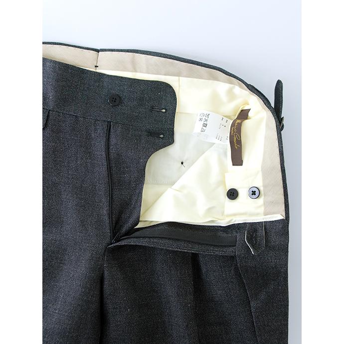 マッシモ・コラード Massimo Corrado ベルトレストラウザーズ/デニムライクリネンウール イタリア製 チャコールグレー mac501201 |  | 04