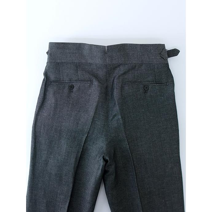 マッシモ・コラード Massimo Corrado ベルトレストラウザーズ/デニムライクリネンウール イタリア製 チャコールグレー mac501201 |  | 08