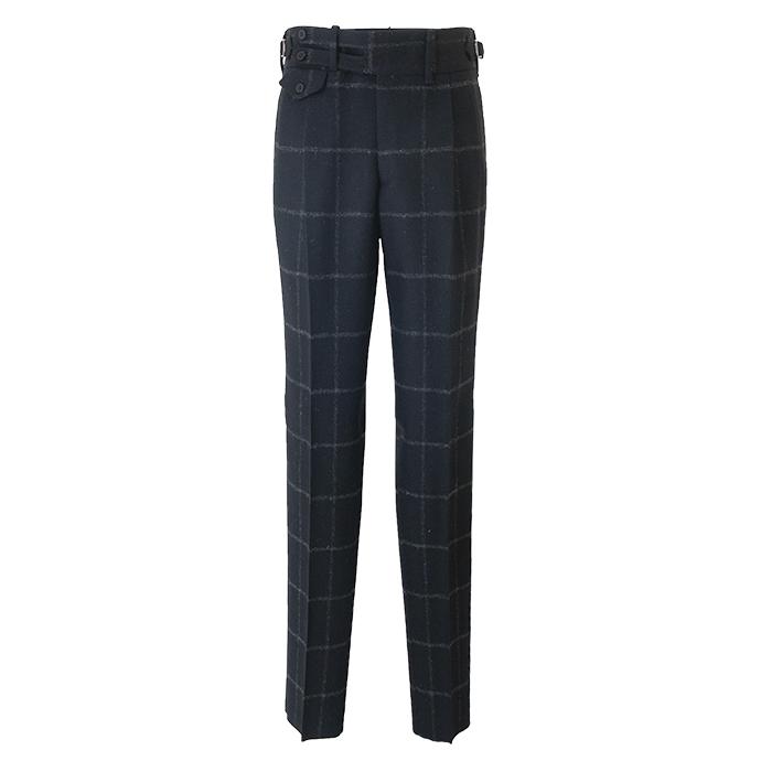 マッシモ・コラード Massimo Corrado 2WAYトラウザーズ/ヴィンテージツイードウィンドウペン イタリア製 ブラック×グレー mac501603 |  | 01