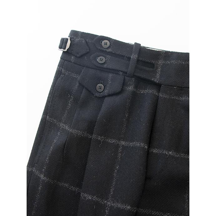 マッシモ・コラード Massimo Corrado 2WAYトラウザーズ/ヴィンテージツイードウィンドウペン イタリア製 ブラック×グレー mac501603 |  | 05