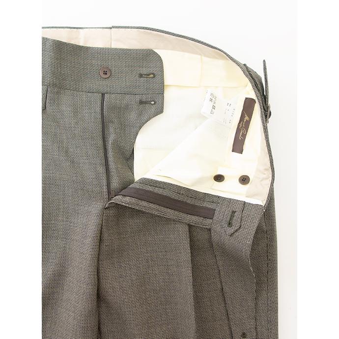 マッシモ・コラード Massimo Corrado ベルトレストラウザーズ/Loro Pianaヴィンテージマイクロパターンウール イタリア製 ヴィンテージカーキグレー mac501604 |  | 05