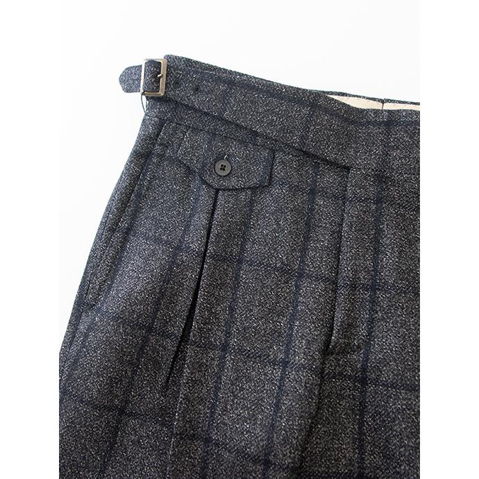 マッシモ・コラード Massimo Corrado ベルトレストラウザーズ/ヴィンテージソフトツイードウィンドウペン イタリア製 シャドウグレー mac501606 |  | 05