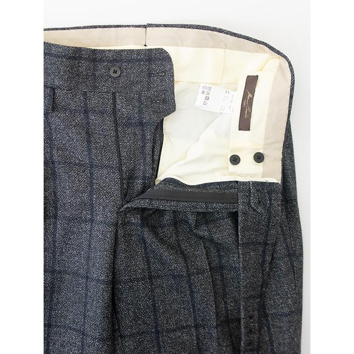 マッシモ・コラード Massimo Corrado ベルトレストラウザーズ/ヴィンテージソフトツイードウィンドウペン イタリア製 シャドウグレー mac501606 |  | 06