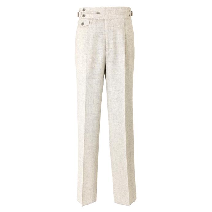 マッシモ・コラード Massimo Corrado 別注トラウザーズ/ウィンザーモデル/ウールカシミア イタリア製 スノーグレー mac502001 |  | 01