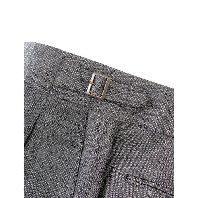 マッシモ・コラード Massimo Corrado ウールリネン/ベルトレストラウザーズ イタリア製 グレー mac502204 |  | 03