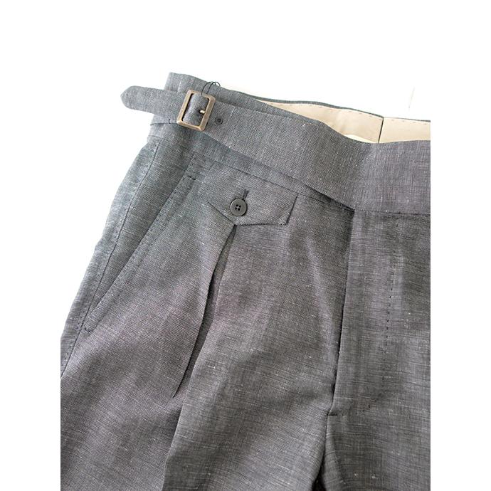マッシモ・コラード Massimo Corrado ウールリネン/ベルトレストラウザーズ イタリア製 グレー mac502204 |  | 05