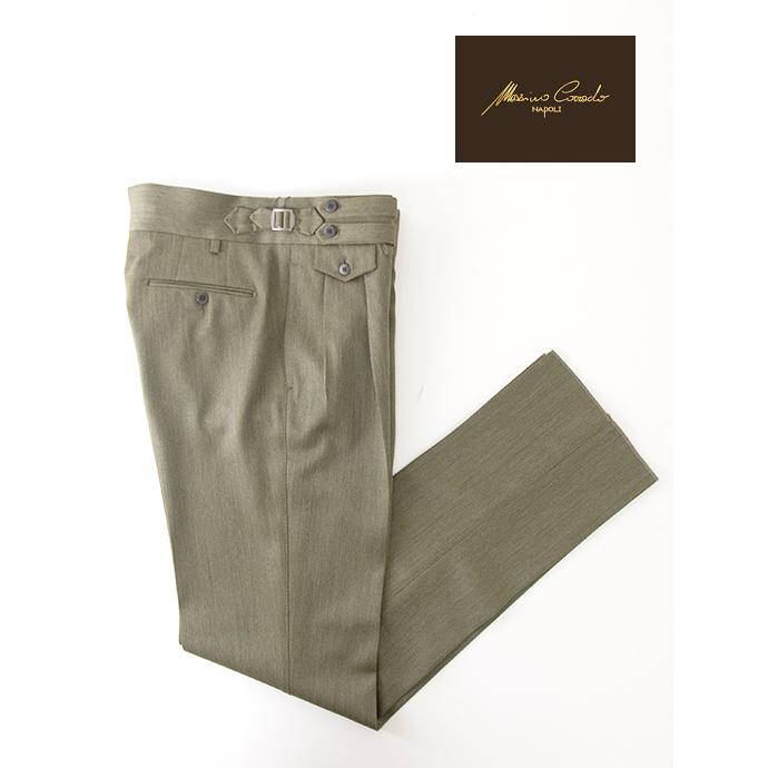 マッシモ・コラード Massimo Corrado ウィンターソラーロ/別注トラウザーズ/ウィンザーモデル イタリア製 ソラーログリーン mac502206 | 