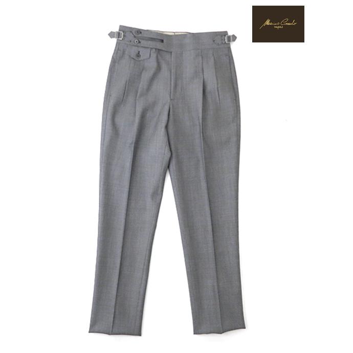 マッシモ・コラード Massimo Corrado ウールモヘア/ベルトレストラウザーズ イタリア製 グレー mac520201 | 