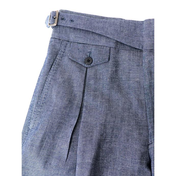 マッシモ・コラード Massimo Corrado コットンリネン/ベルトレストラウザーズ イタリア製 インディゴブルー mac520202 |  | 05