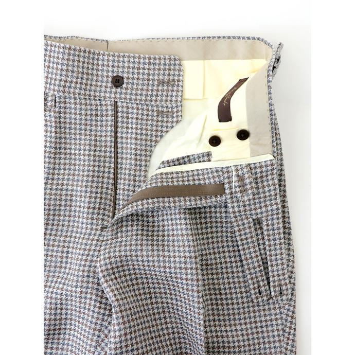 マッシモ・コラード Massimo Corrado リネンシルクコットン/ベルトレストラウザーズ イタリア製 グレー×ブラウン mac520203 |  | 06