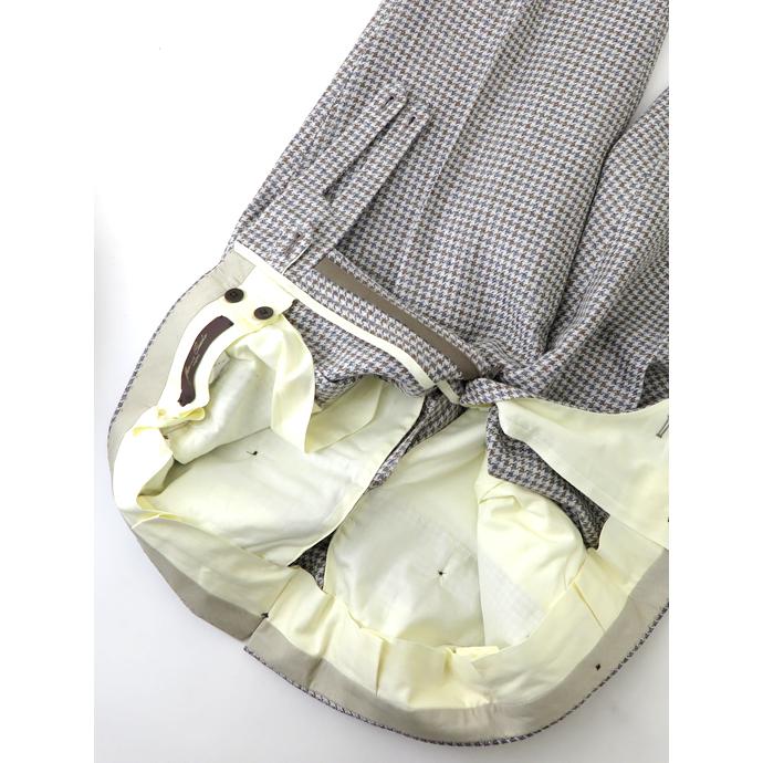 マッシモ・コラード Massimo Corrado リネンシルクコットン/ベルトレストラウザーズ イタリア製 グレー×ブラウン mac520203 |  | 09