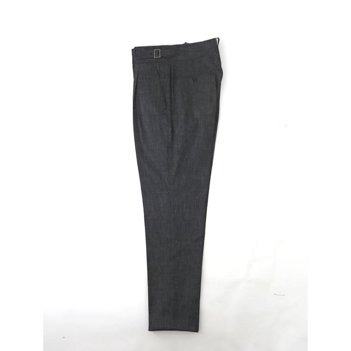 マッシモ・コラード Massimo Corrado ウールリネンコットン/ベルトレストラウザーズ イタリア製 ブラック mac520205 |  | 02