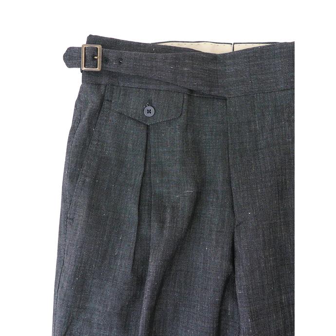 マッシモ・コラード Massimo Corrado ウールリネンコットン/ベルトレストラウザーズ イタリア製 ブラック mac520205 |  | 05