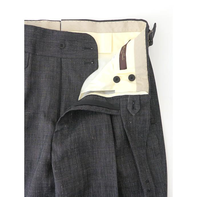 マッシモ・コラード Massimo Corrado ウールリネンコットン/ベルトレストラウザーズ イタリア製 ブラック mac520205 |  | 06
