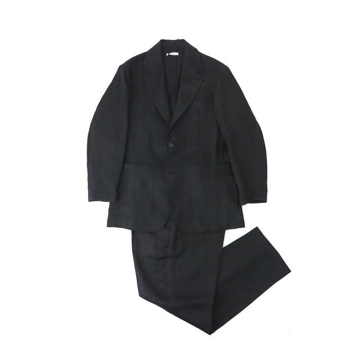 モンサオ Moncao リネンスラックスパンツ 日本製 ブラック mco520402 | moncao | 03