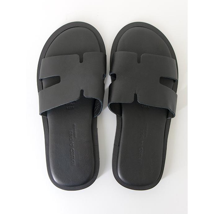 マウロ・デ・バーリ MAURO de BARI レザーサンダル ブラック mdb500801 | MAURO de BARI | 01