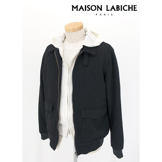 【50％OFF】MAISON LABICHE/メゾンラビッシュ/中綿入りウールブルゾン/チャコールブラック/mlb401604 | MAISON LABICHE