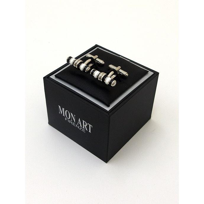 MON ART/モンアート/カフリンクス/ブラック×ホワイト×シルバー/moa321806 | ブランド登録なし | 01