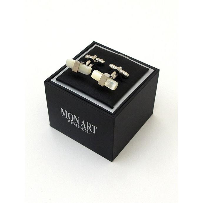 MON ART/モンアート/カフリンクス/パールホワイト×シルバー/moa321807 | ブランド登録なし | 01