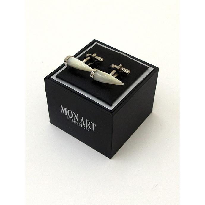 MON ART/モンアート/カフリンクス/パールホワイト×シルバー/moa321808 | ブランド登録なし | 01
