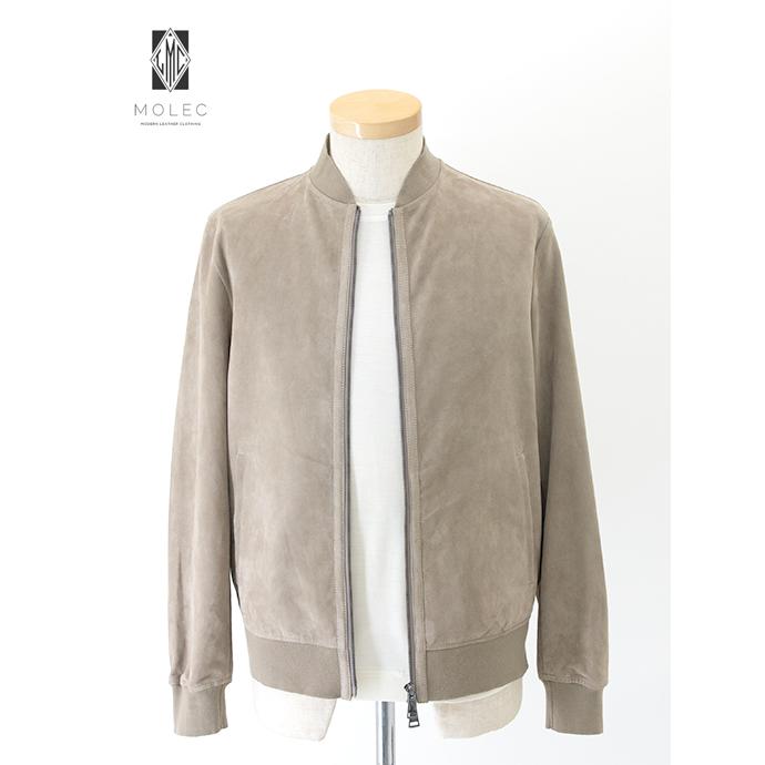 モレック MOLEC 超軽量スエードブルゾン イタリア製 ライトベージュ mol502201 | 