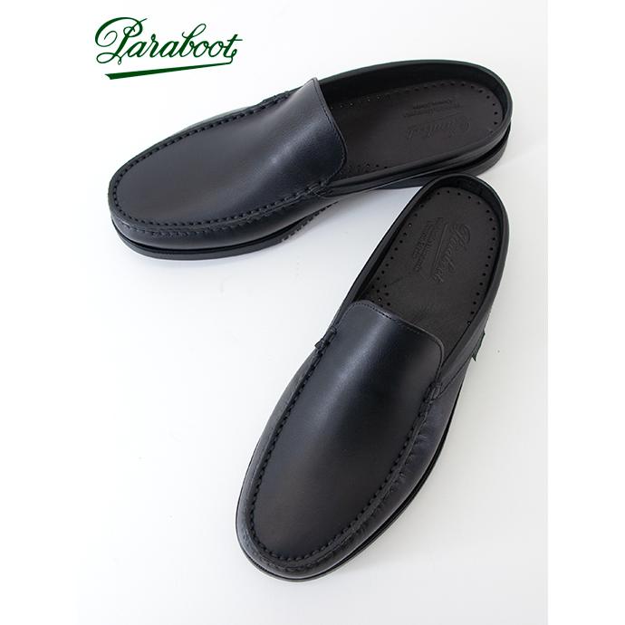 パラブーツ Paraboot レザーシューズ/BAHAMAS/MARINE ブラック par500601 | Paraboot