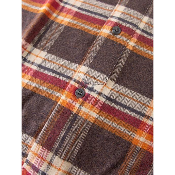 ペレグリン PEREGRINE カジュアルシャツ/フランネルコットン ブラウン per462002 | ブランド登録なし | 01