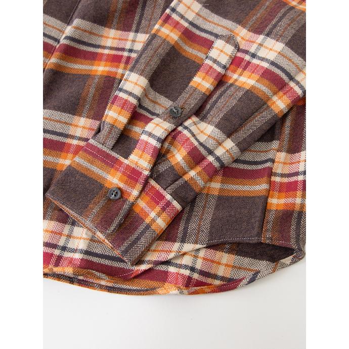 ペレグリン PEREGRINE カジュアルシャツ/フランネルコットン ブラウン per462002 | ブランド登録なし | 02