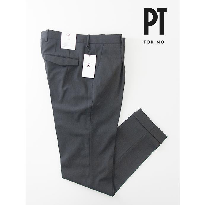PT TORINO 1プリーツスラックス/MASTER FIT チャコールグレー pt461801 | PT TORINO