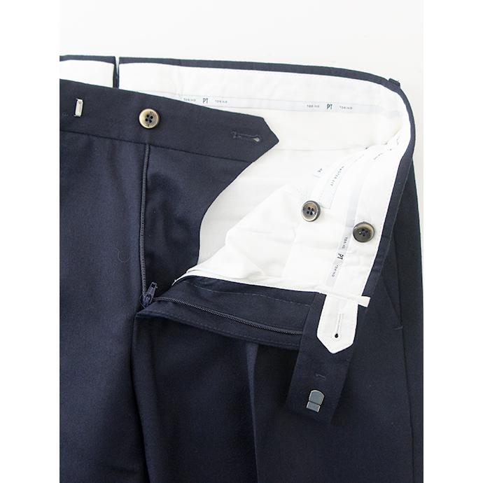 ピーティートリノ PT TORINO 1プリーツスラックス/ストレッチサキソニーウール/MASTER FIT ネイビー pt481402 | PT TORINO | 04