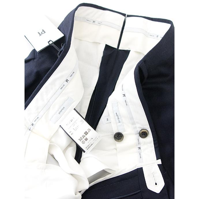 ピーティートリノ PT TORINO 1プリーツスラックス/ストレッチサキソニーウール/MASTER FIT ネイビー pt481402 | PT TORINO | 06