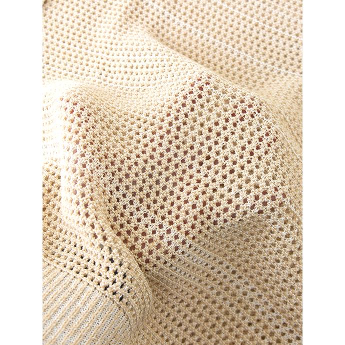 【50％OFF】ロベルト・コリーナ roberto collina クルーネックニット/サマーニット/コットンナイロン イタリア製 ベージュ roc500602 | ROBERTO COLLINA | 01