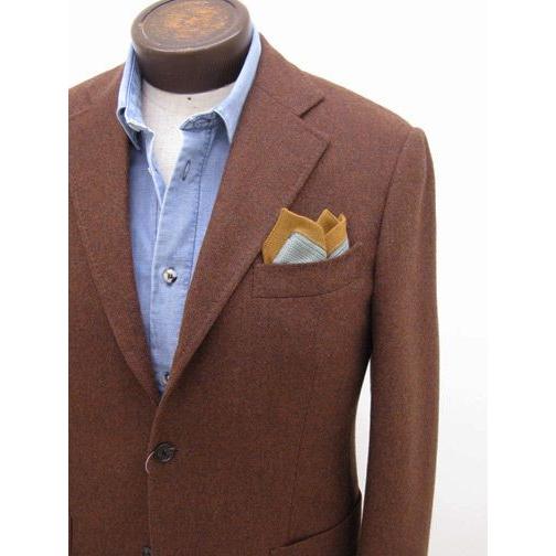 ニットチーフ【ソロサリ(SOLOSALI) 】sol241703 - ライトグリーン×キャメル | ブランド登録なし | 01