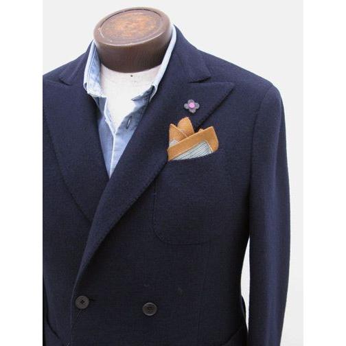 ニットチーフ【ソロサリ(SOLOSALI) 】sol241703 - ライトグリーン×キャメル | ブランド登録なし | 03