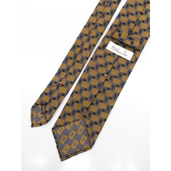 Stefano Cau/ステファノ カウ/ネクタイ/シルク/スフォデラート/マスタード/グレー/stc460803 | STEFANO CAU | 02