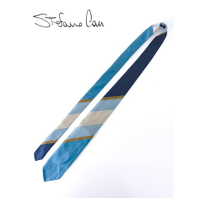 ステファノ カウ Stefano Cau ネクタイ/シルク/スフォデラート/レジメンタル ブルー stc480401 | STEFANO CAU