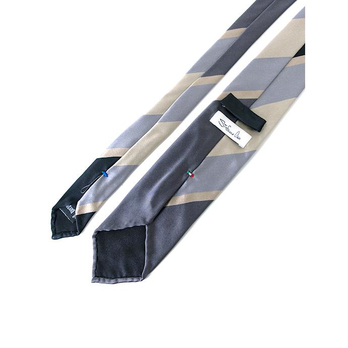 ステファノ カウ Stefano Cau ネクタイ/シルク/スフォデラート/レジメンタル グレー stc480404 | STEFANO CAU | 02