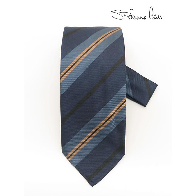 ステファノ カウ Stefano Cau ネクタイ/シルク/スフォデラート イタリア製 ネイビー/ブルー stc482004 | STEFANO CAU