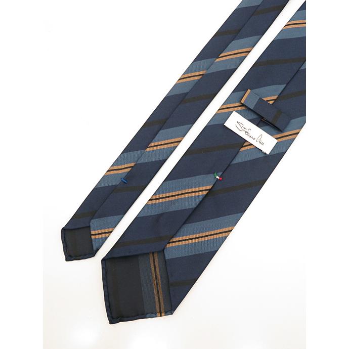 ステファノ カウ Stefano Cau ネクタイ/シルク/スフォデラート イタリア製 ネイビー/ブルー stc482004 | STEFANO CAU | 02