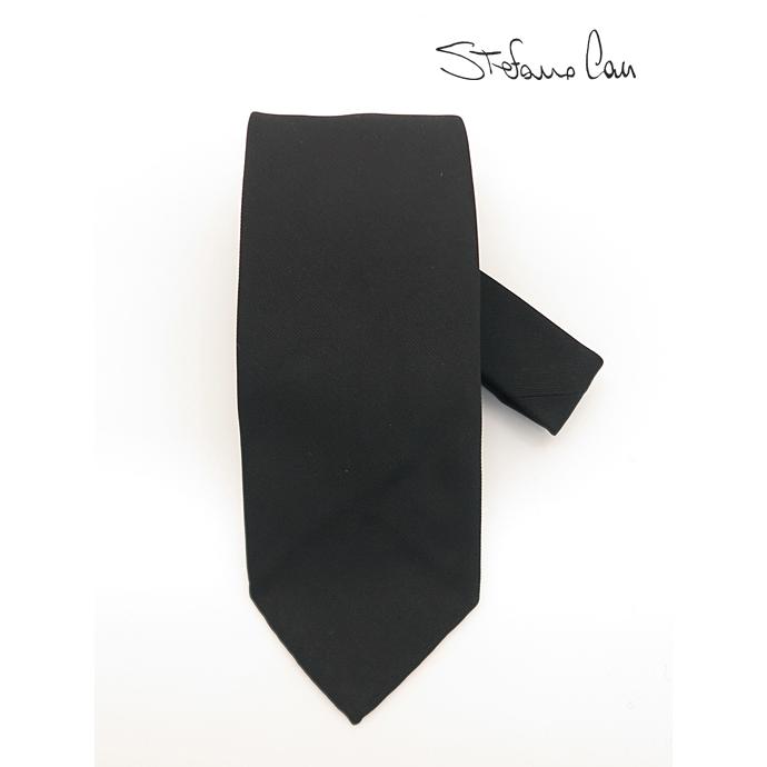 ステファノ カウ Stefano Cau ネクタイ/シルク/スフォデラート イタリア製 ブラック stc482008 | STEFANO CAU