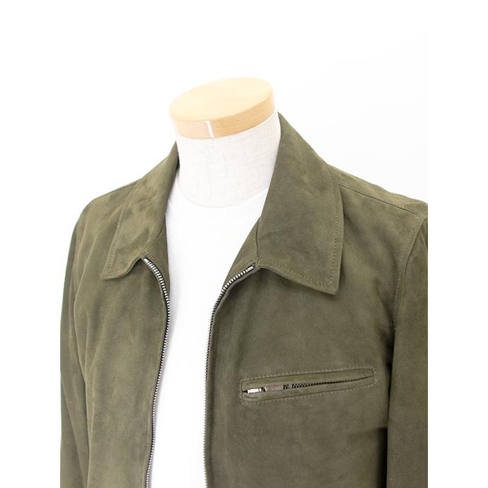 【40％OFF】スチュワート STEWART スエードジャケット/ラムスエード イタリア製 オリーブ ste481601 | ブランド登録なし | 02