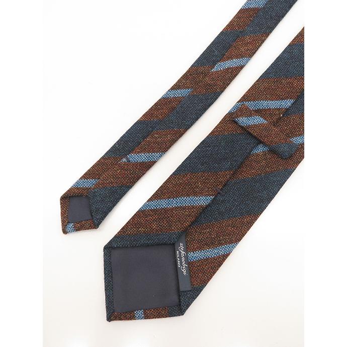 stefanobigi  ステファノビジ ネクタイ/ウール イタリア製 ブラウン/ネイビー ste482001 | STEFANO BIGI | 02